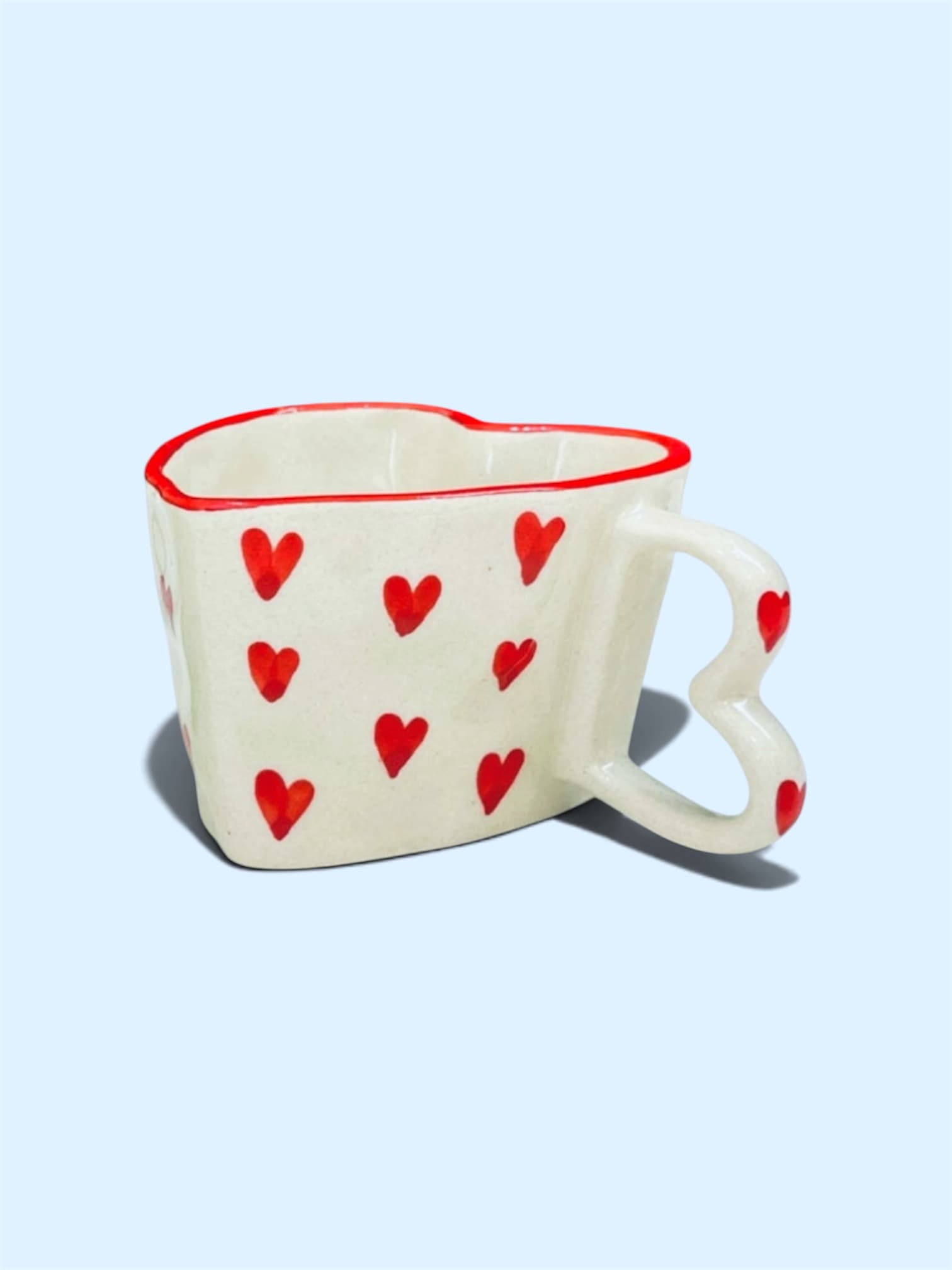 Scarlet Rim Heart Mug